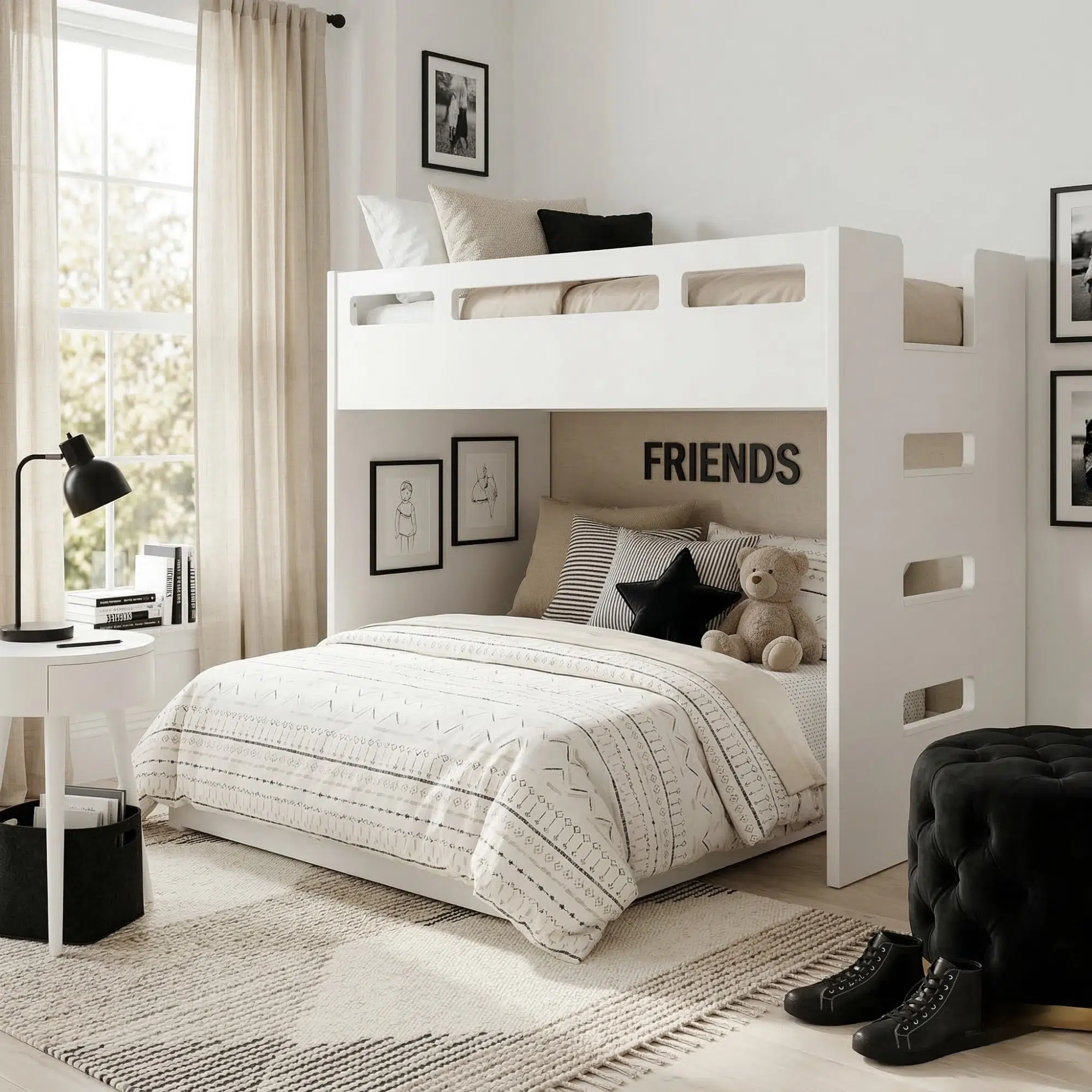 The Nova Minimalist Kids Low Loft Bed