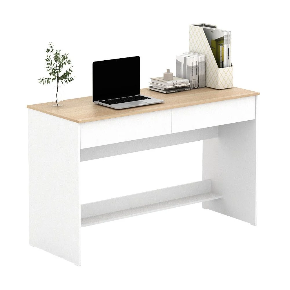 Minimalist Dual-Drawer Study Desk