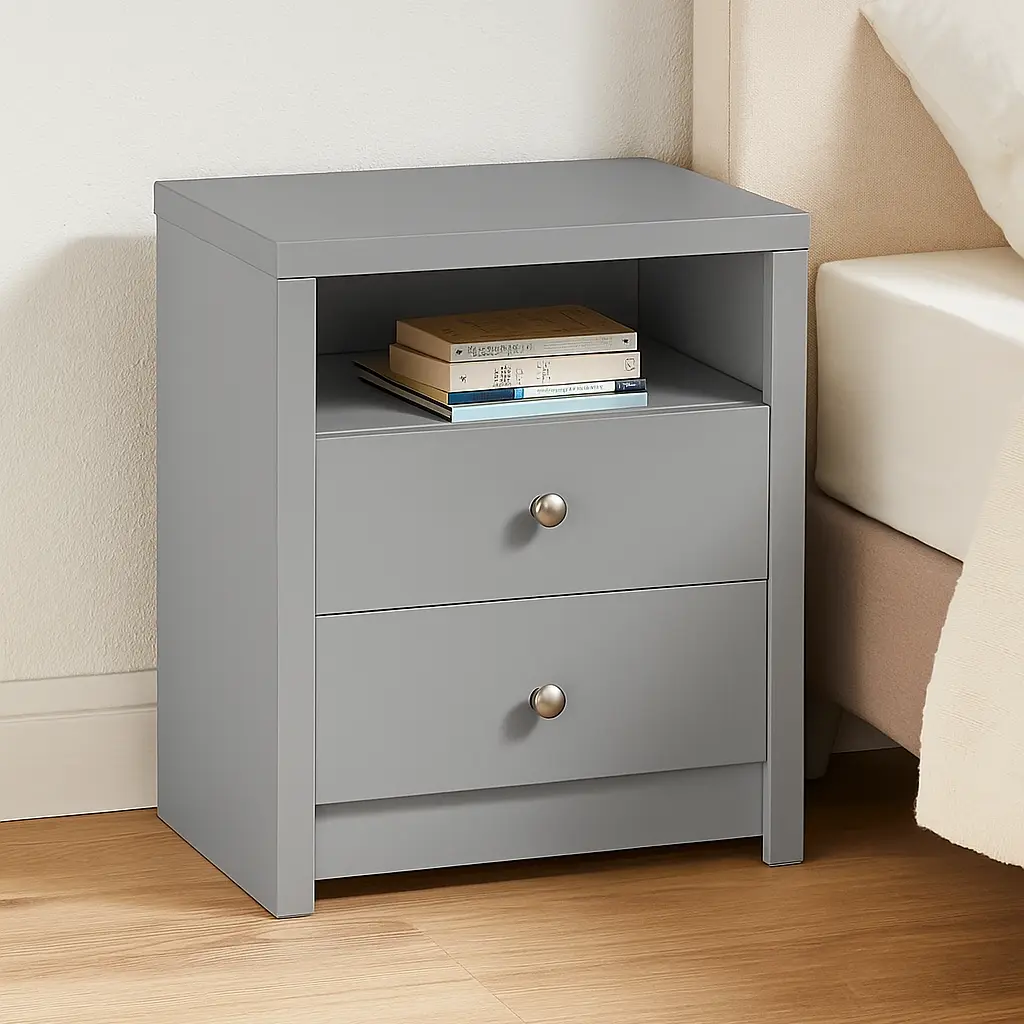 Classic Two-Drawer Bedside Table