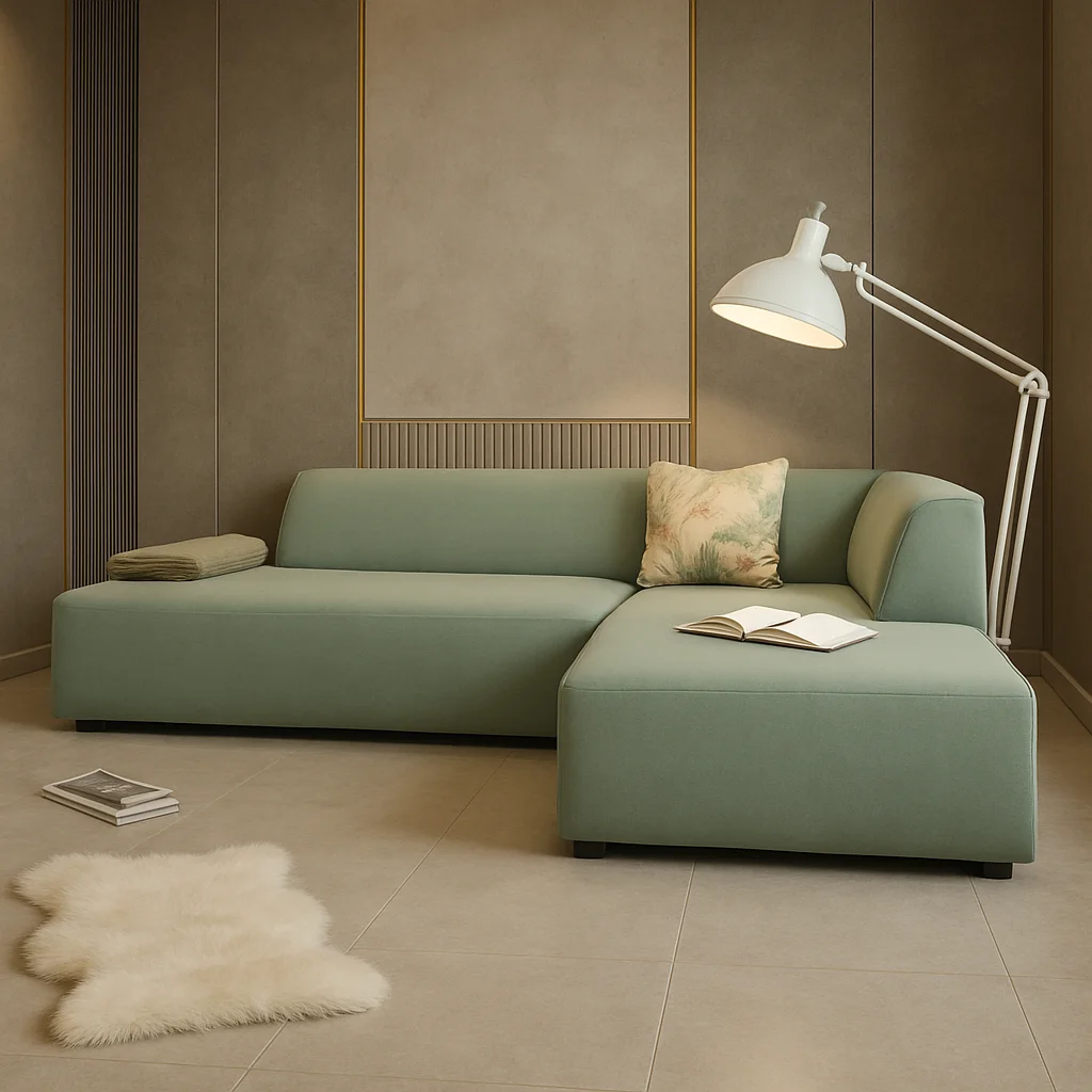 Modern Minimalist L-Shape Sectional Sofa