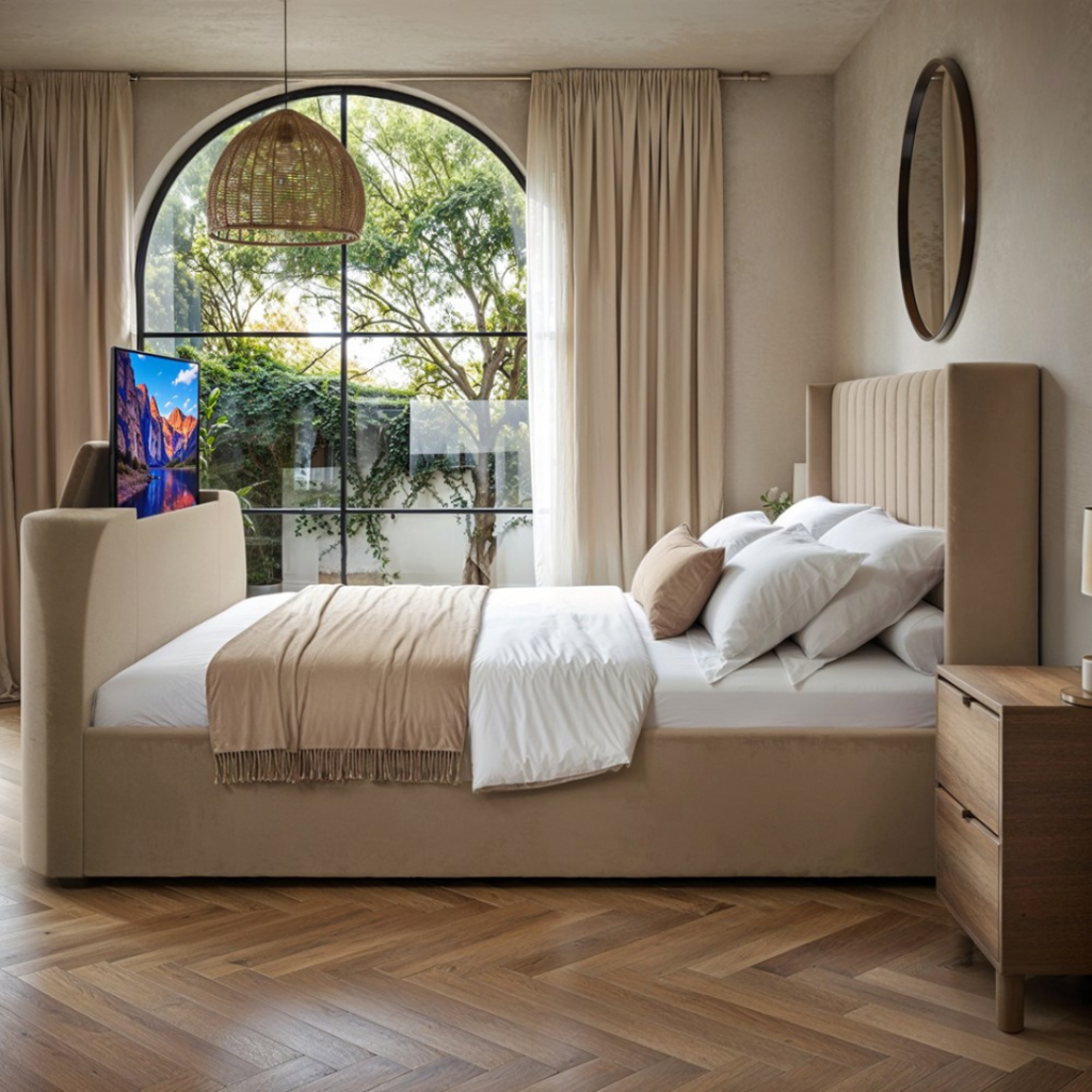 Premium Smart TV Bed with Integrated Motorized Lifter