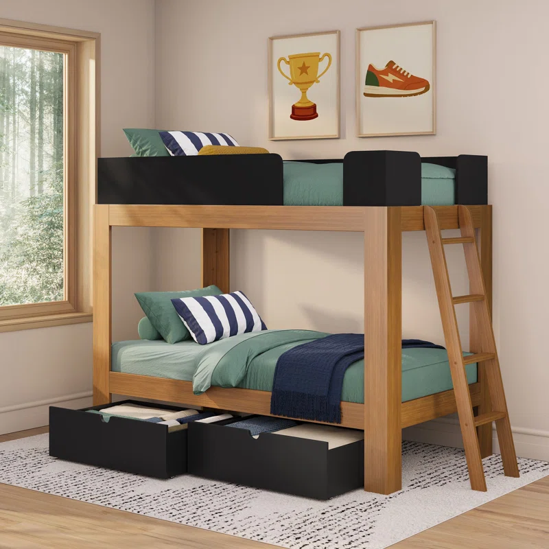 Retro-Era Dual Bunk Bed