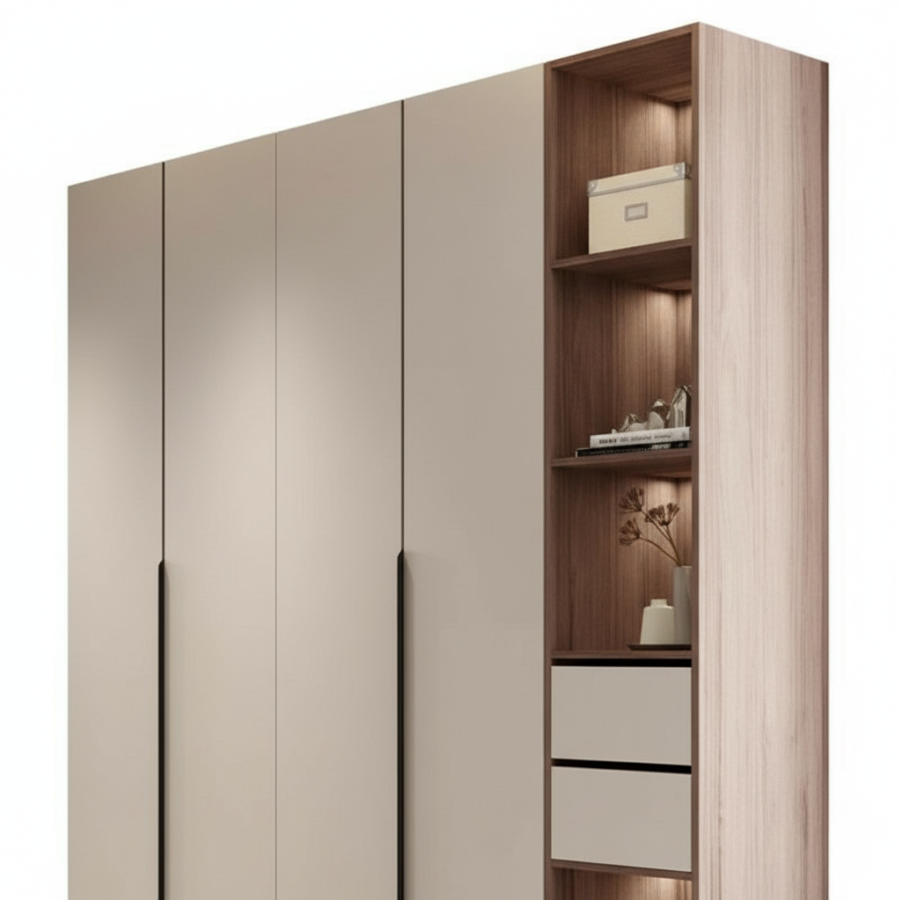 Moderna Open-Hutch Wardrobe Suite
