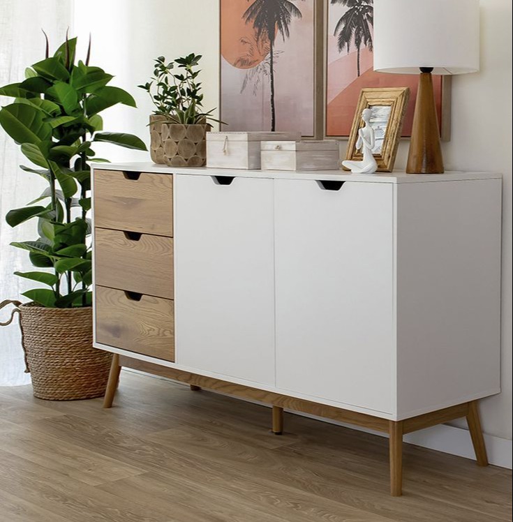 Modern Two-Tone Sideboard Chest of Drawers