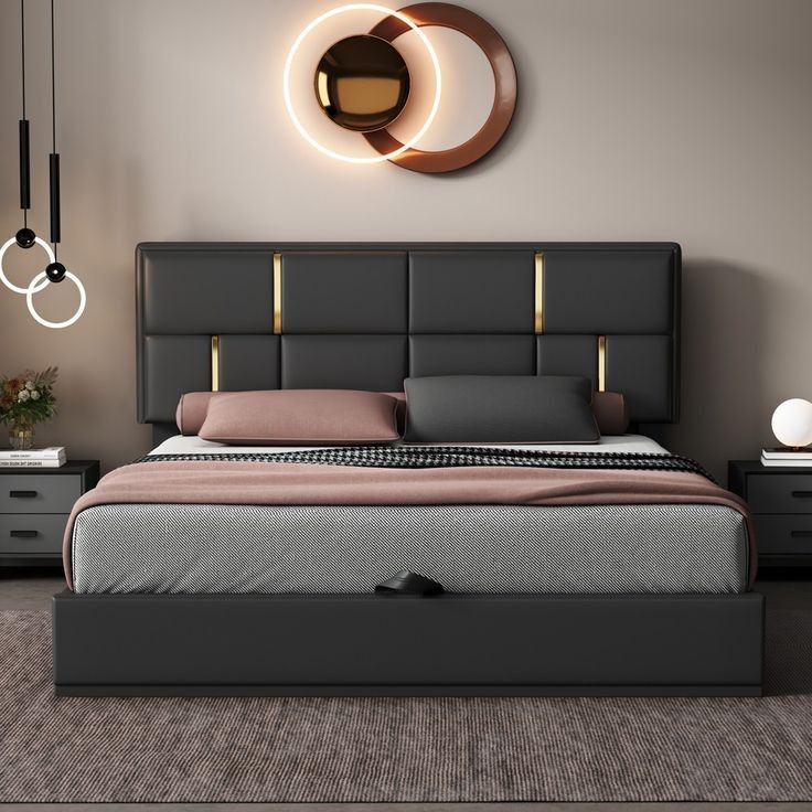 Brookline Modern Block Panel Bed
